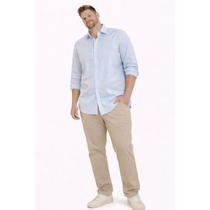 Original Penguin Button Down Mens XL Blue Heritage Slim Fit Micro Print Preppy